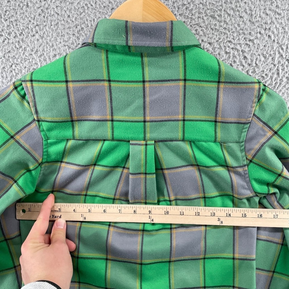 Dixxon Flannel Company Shirt Womens S Plaid Green Gray The Auld Pub Long Sleeve - Picture 10 of 15